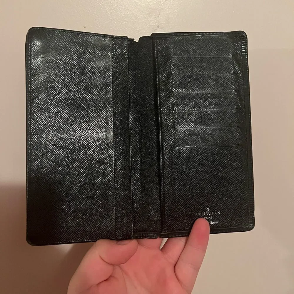 Louis Vuitton Epi Leather Black Long Wallet
